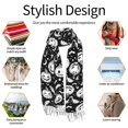 thumbnail image 6 of Shawl Wraps for Women - white halloween pumpkin bat Oversized Fall Winter Fashion Blanket Scarf for Women, 6 of 6