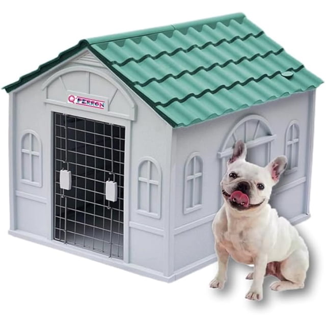 Casa Para Perro Q Perrón Raza Chica Con Reja