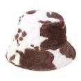 thumbnail image 1 of CSChome Chapeau de Pêcheur avec Cordon de Serrage Réglable Chapeau d'Hiver Imprimé Léopard Épais Coupe-Vent Sangle Fixe Résistant au Froid Plat Assorti de Couleurs Chapeau Extérieur pour Femme, 1 of 7