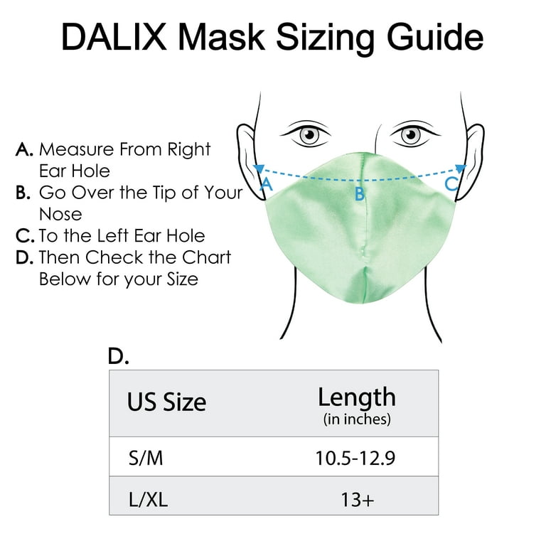deviluseフェイスマスク FACT DALIX Exclusive Charmeuse Satin 3 Layer Face Mask in Mint Green