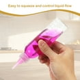 thumbnail image 4 of Botellas de plástico exprimibles Uxcell de 30 ml/1 OZ con tapa transparente, 4 Pcs, botella graduada para líquidos, manualidades, aceites, transparente, 4 of 6