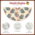 thumbnail image 4 of Daiia 70s Disco Ball Drawing Merry Christmas Tree Skirt , Xmas Large Lace-up Tree Skirt, Santa Snowflakes Rustic Home Decorations New Year Party Farmhouse Decor-30", 4 of 7
