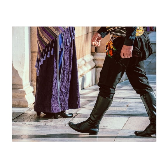 Rhythms of Tradition - Athens Greece Photography Fashion Street Photography Mediterranean Vintage Architecture Unframed Wall Art Print 6 x 8 inches