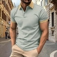 thumbnail image 2 of Kcolen Mens Golf Polo Shirts Short Sleeve Men's Summer Casual Short Sleeve Shirt Patchwork Design Holiday Tops for Comfortable Wear Casual Outdoor Basic, 2 of 5