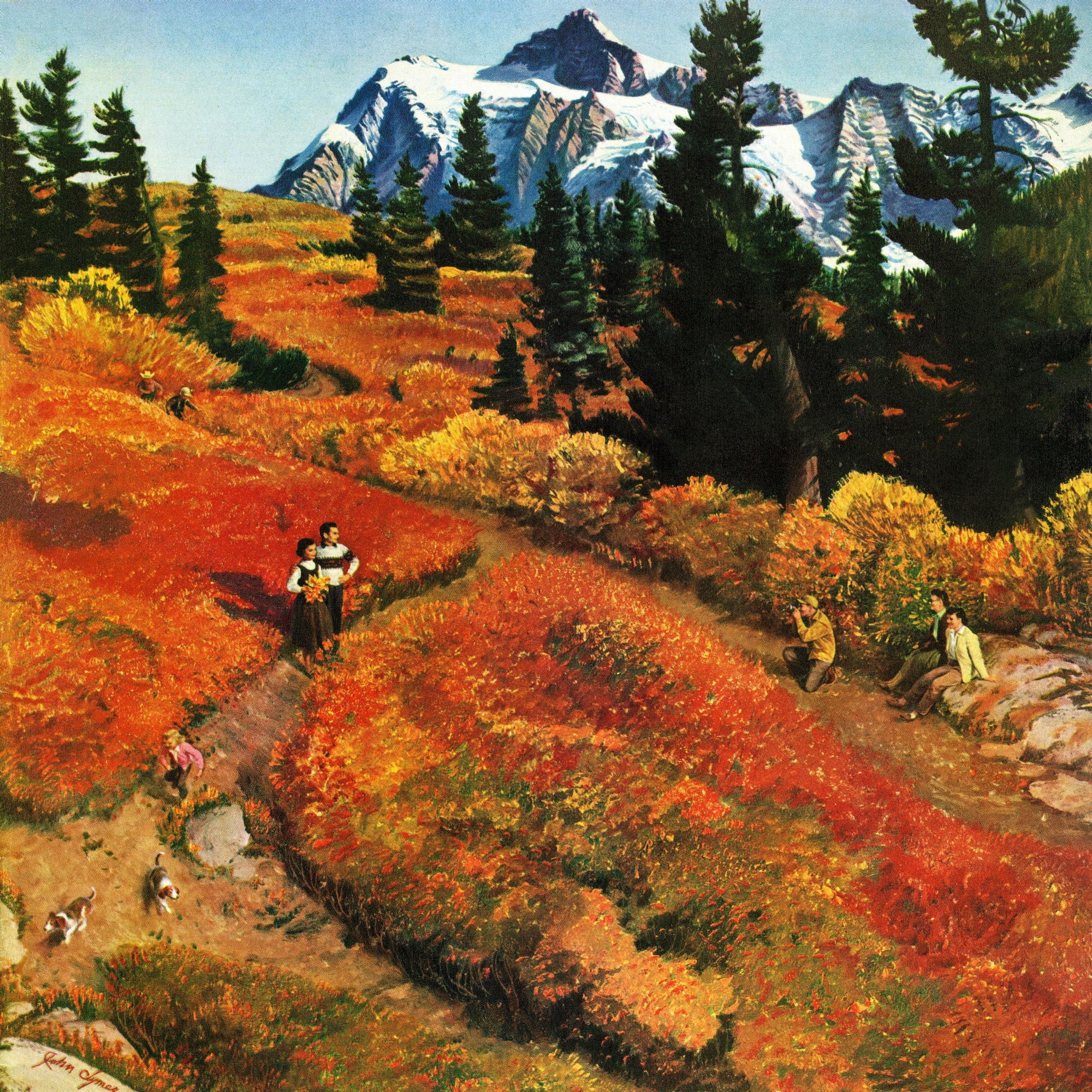 "Fall Photo Op" Painting Print on Wrapped Canvas