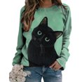 thumbnail image 2 of OKBOP Gym Tops,Fashion Spring Animal Printed Long Sleeves Round Neck Casual Tee Blouses Skeleton Sweatshirt Women, 2 of 5