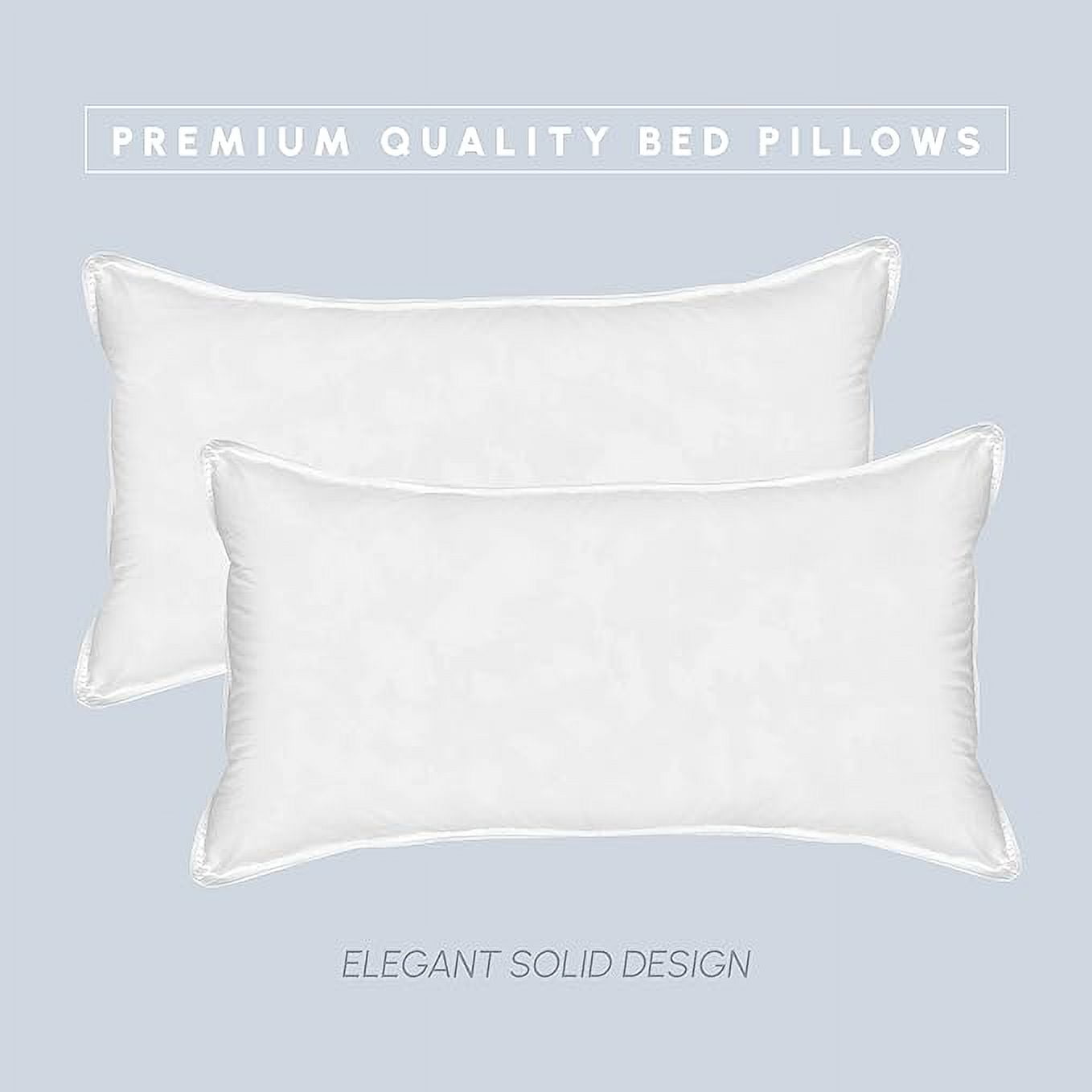 Solid Hotel Bed Pillows, Cooling Gel-Infused Filling, for Side, Back, and Stomach Sleepers, 2-PACK King Size Pillow Set