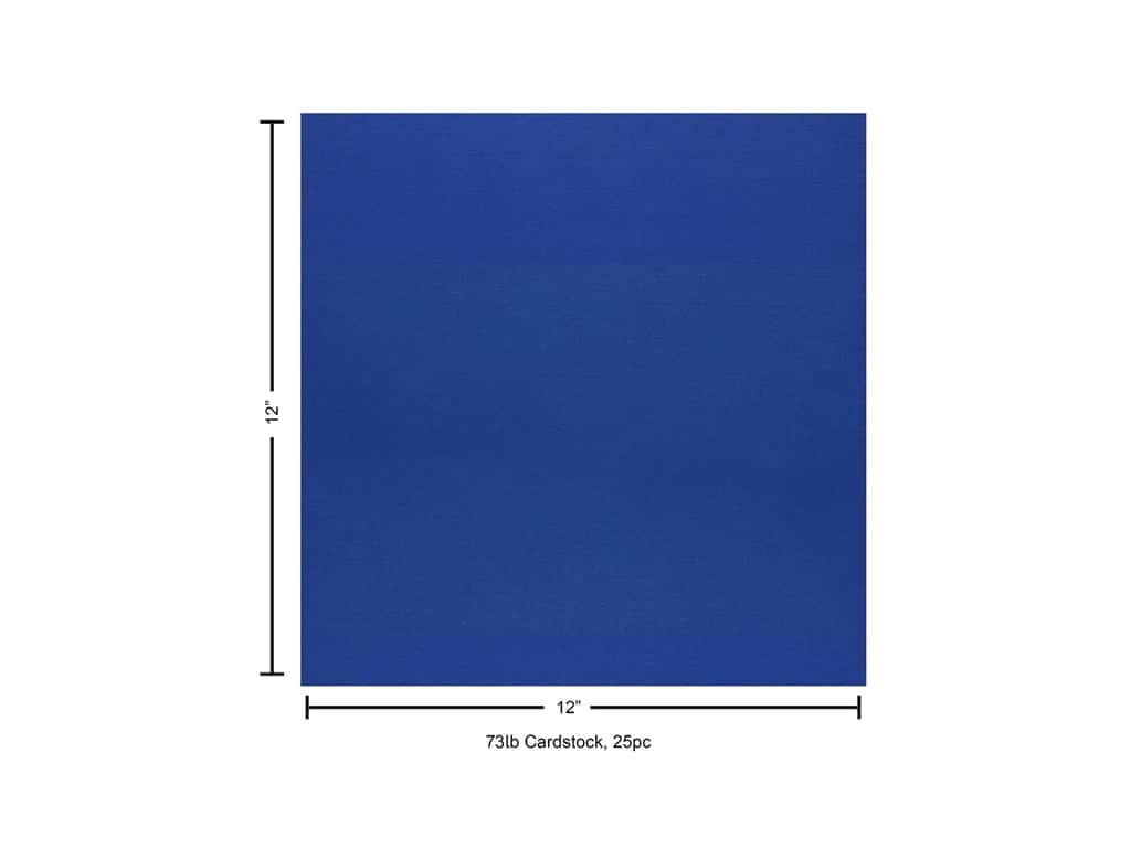 Paper Accents Cardstock 12"x 12" Muslin 73lb Royal Blue 25pc