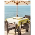 thumbnail image 2 of Outdoor Tablecloth with Umbrella Hole and Zipper, Yellow Bees Gnomes Square Table Cloth 54x54 Inch Waterproof Tablecloth, Farmhouse Spring Floral Checkered Picnic Table Cover for Patio Camping, 2 of 7