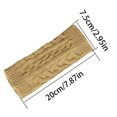 thumbnail image 3 of Ediodpoh Cable Knit Fingerless Gloves with Figure-8 Design Short Wrist Guard for Women Arm Warmth and Casual Use Gold, 3 of 5