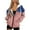 American Flag Elements, variant on Fashion Sweatshirts Christmas HO Socks Snowman and Candy Print Oversized Women's Hoodie Y2K Long Sleeve Jacket Coat Full Zipper Tops Fall Casual Wear with Pockets, M