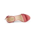 thumbnail image 6 of BLISSFUL STEP Women's Shoes Ankle Strap Block Heel Buckle Open Toe Sandals Watermelon Red 6, 6 of 9