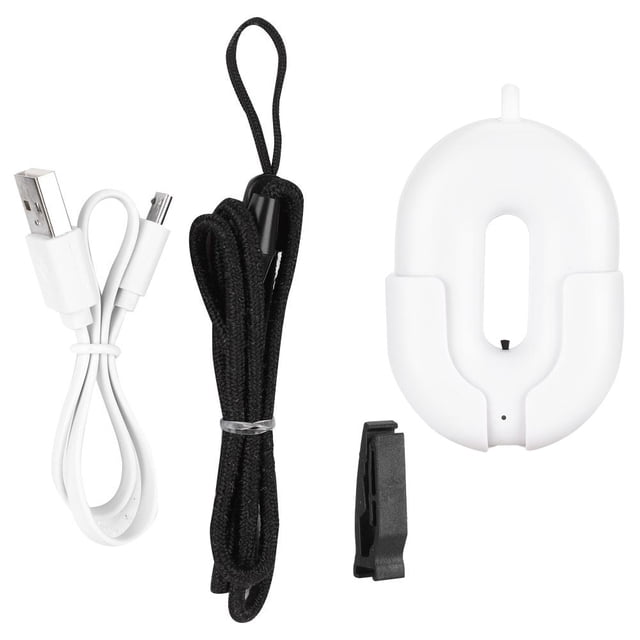 Mini purificador de aire portátil de iones negativos para colgar en el cuello, con carga USB y bajo nivel de ruido, color blanco