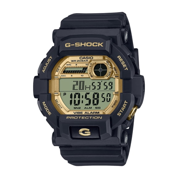 Casio Men's G-Shock Watch with Gold Dial and Vibration Alarm GD350GB-1