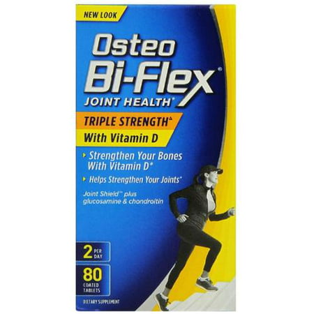 Osteo Bi-Flex Force Triple avancé avec la vitamine D3, Caplets 80 ch (Pack de 4)