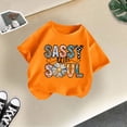 thumbnail image 4 of GDREDA Vêtements Fille Enfant Filles Mignon Mode Imprimé Col Rond Ample Manches Courtes Tee Été Décontracté T-Shirt Hauts T-Shirts pour Fille Coupe Ample Orange,10-12 Ans, 4 of 4
