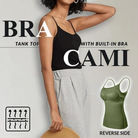 Clearance!Uooqdmx Bodysuits for Women Camisole Tops with in Bra Neck Vest Padded Slim Fit Tank Tops Corset Green XL