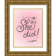 thumbnail image 1 of Batista, Dee 15x18 Gold Ornate Wood Framed with Double Matting Museum Art Print Titled - She Did, 1 of 4