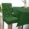 thumbnail image 2 of Chair Covers for Dining Room Set of 6,Reindeer Christmas Tree on Green Stretch Seat Protector Removable Washable Chairs Slipcovers for Kitchen Banquet Wedding Hotel,Winter Snowman Watercolor, 2 of 6