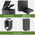 thumbnail image 7 of MAYEERTY 31 Gallon Outdoor Deck Box, Large Capacity Storage Box for Patio Furniture Cushions, Pillow with Wheels, Black, 7 of 7