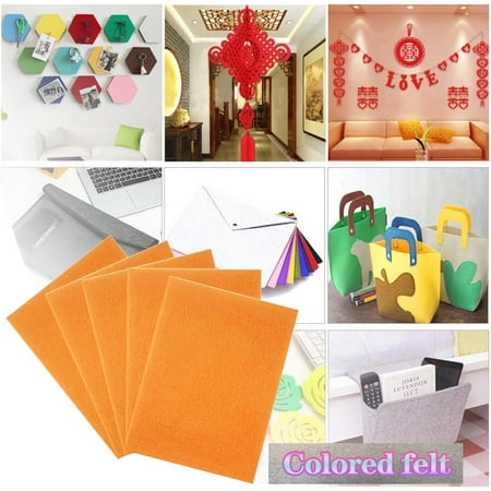 5 Pack Stiff Craft Felt Sheets 9 x 12 Inch Assorted Color Felt Fabric for DIY Crafts Sewing and Crafting Projects 3mm Thick Orange 5 Pack Stiff Craft Felt Sheets 9 x 12 Inch Assorted Color Felt Fabric for DIY Crafts Sewing and Crafting Projects 3mm Thick Orange