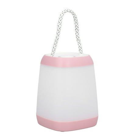 

LED Night Light High Brightness Eye Protection Warm Light Source Pink Decorative Lamp with Portable Rope