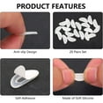 thumbnail image 5 of Eyeglass Nose Pads, Soft Silicone Adhesive Air Chamber Glasses Nose Pads, 3.5mm Heighten Nose Pads for Plastic Frames, 20 Pairs (Clear), 5 of 7