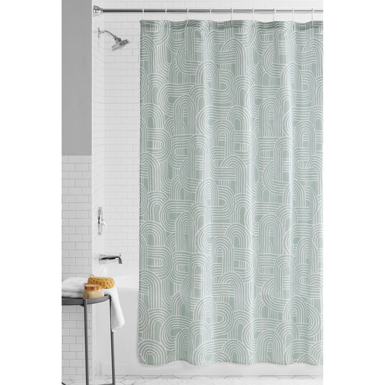 Mainstays Green Arches Shower Curtain and Liner Set photo 1