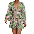 thumbnail image 1 of Moda Mujer Verano Casual Sexy Manga larga Impresión Cuello en V Monos Fridja fhjkhfk460653, 1 of 6