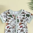 thumbnail image 4 of KPOPLK 0-24 Months Baby Girl Boy Solid Color Romper Short Sleeve Jumpsuit Bodysuit One-Piece Unisex Newborn Infant Clothing Size 3-6 Months,Blue, 4 of 5