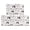 Cat and Meow White Pattern, variant on Cat and Meow White Pattern Anti Fatigue Kitchen Rugs Set Of 2, Non Slip Washable Decorative Floor Mats for Kitchen Sink Laundry, 17"x30" and 17"x47"