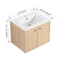 thumbnail image 6 of Easy - to - assemble and Well - made - Oak Bathroom Vanity with Ceramic Basin, 6 of 7