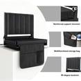 thumbnail image 5 of Portable Stadium Seat with Back Support, Folding Bleacher Chair with Cushion, Cup Holders, Storage Pockets & Shoulder Strap – Ideal for Sports Events, Camping & Picnics (Black), 5 of 8