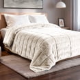 thumbnail image 1 of Cobertor Afelpado Dreamlab, Colcha Suave Polar con Microfibras, Cálida y Transpirable para Invierno, Hipoalergénico, Tamaño Matrimonial, Marfil, 1 of 10