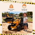 thumbnail image 4 of JCB 24V Ride On Excavator, 2 IN 1 Kids Electric Construction Ride on with Remote Control, Front Loader Bulldozer, Digger, Music, Ride on Toys for 3-6 Boys Girls, Yellow, 4 of 9
