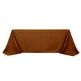 thumbnail image 2 of BalsaCircle 10 Pieces 90" x 132" Cinnamon Brown Rectangle Polyester Tablecloths Table Cover Linens, 2 of 8