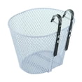 thumbnail image 1 of Cesta delantera para bicicleta con ganchos ajustables, resistente a la corrosión, para manillar. Blanco, 1 of 9
