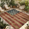 thumbnail image 2 of Outdoor Rug 3x5 ft Vintage USA American Flag Waterproof Outdoor Patio Rug Mat Non Slip Outside Area Rugs Carpet for RV,Camping,Porch,Deck,Pool,Balconybackyard,Patriotic Star Stripes, 2 of 9