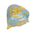 thumbnail image 3 of Milageto Heart Shaped Jewelry Box Cute Home Decor for Table Photo Props Rose Gold Blue, 3 of 8
