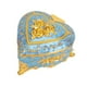 thumbnail image 3 of Joyero con forma de corazón, organizador de collares, elegante joyero portátil. Oro rosa azul, 3 of 9