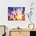 thumbnail image 6 of Kdxio Tropical Palm Tree at Sunset Pattern Canvas Wall Art for Living Room Wall Decor for Bedroom Bathroom Modern Framed Canvas Art Prints Ready to Hang,Horizontal, 6 of 6