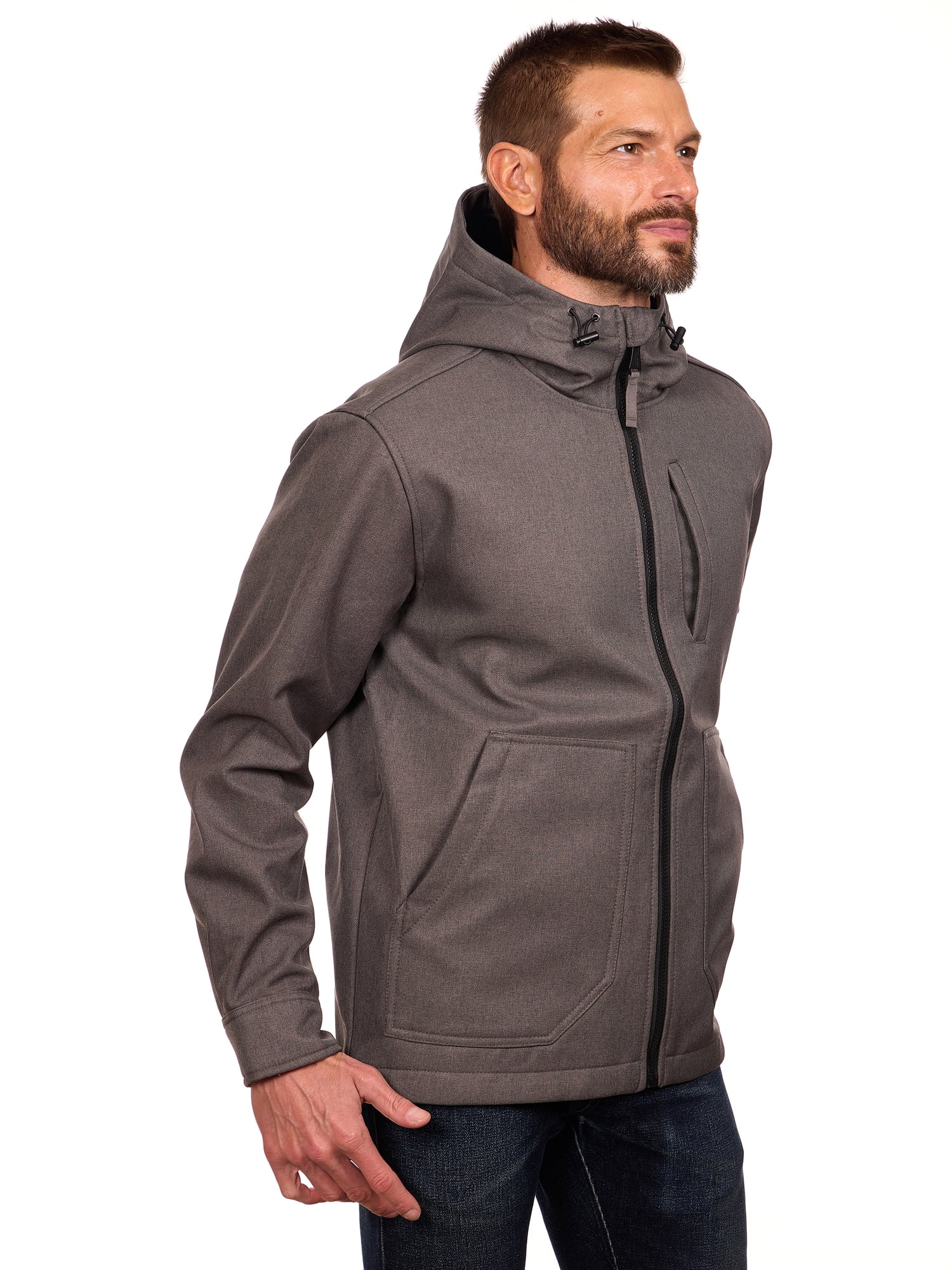 Bass Creek Outfitters Men's Twill Bonded Fleece Softshell Jacket, Sizes M-2XL