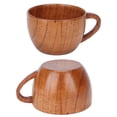 thumbnail image 4 of Drinking Cup, Wood Coffee Mug Sturdy Retro Elegant Flat Base With Handle For Household, 4 of 8