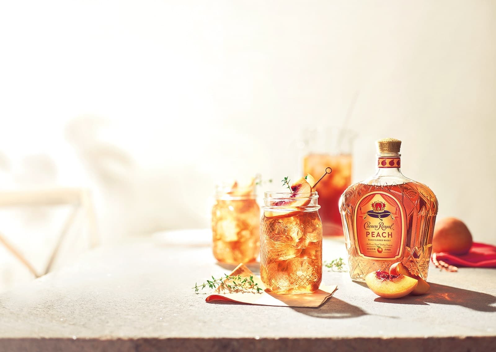 Crown Royal Peach Flavored Whisky, 750 mL, 35% ABV