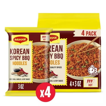 Maggi Korean Spicy BBQ Instant Noodles – Bold & Smoky Flavor, 4-Pack