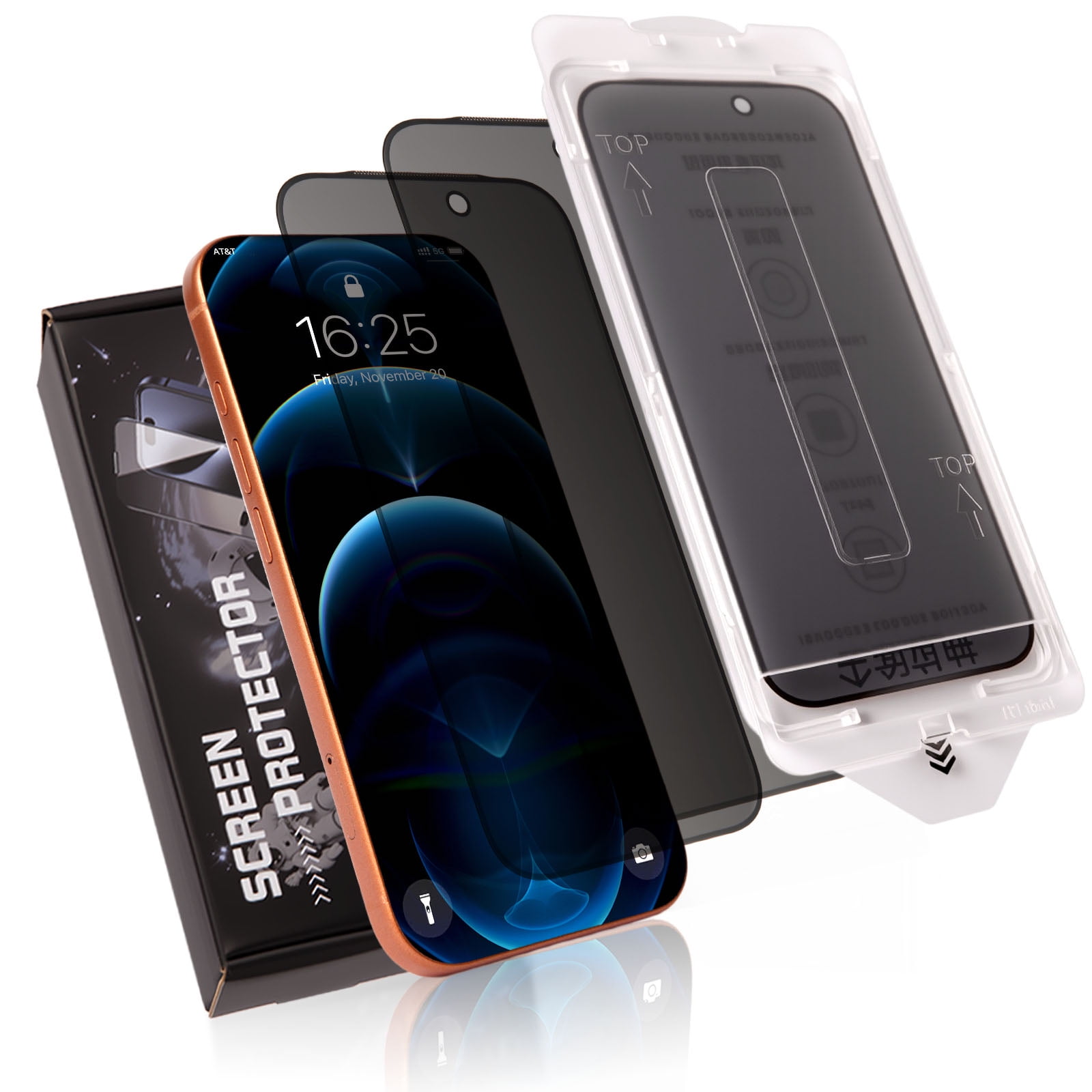 2-Pack Anti-Spy Privacy Screen Protector for iPhone 17 Pro Max 6.9 Inch ,9H Hardness Glass, with Airbag Edge Protection,Bubble-Free Installation (iPhone 17 Pro Max 6.9 Inch)