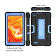 thumbnail image 5 of FIEWESEY for MatrixPad Z1/S7 7" Case,Fusion5 Tab F704Bv2 Case,Shockproof Silicone Stand Case Cover For VUCATIMES N7/HAOVM MediaPad P7/qunyiCO Y7/AEEZO Kids Tablet/AEEZO Tronpad TP701/TK701(Black+Blue), 5 of 8