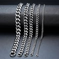 thumbnail image 5 of 3-11mm Thick Waterproof Chain Bracelet for Men Stainless Steel Cuban Chain Wristband Classic Punk Heavy Men's Jewelry GC, 5 of 6