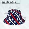 thumbnail image 3 of Honeii Patriotic Star Pattern for Unisex Bucket Hat Waterproof Rain Hat Reversible Shiny Rave Bucket Hat for Concert Festival Boonie Cap, 3 of 6