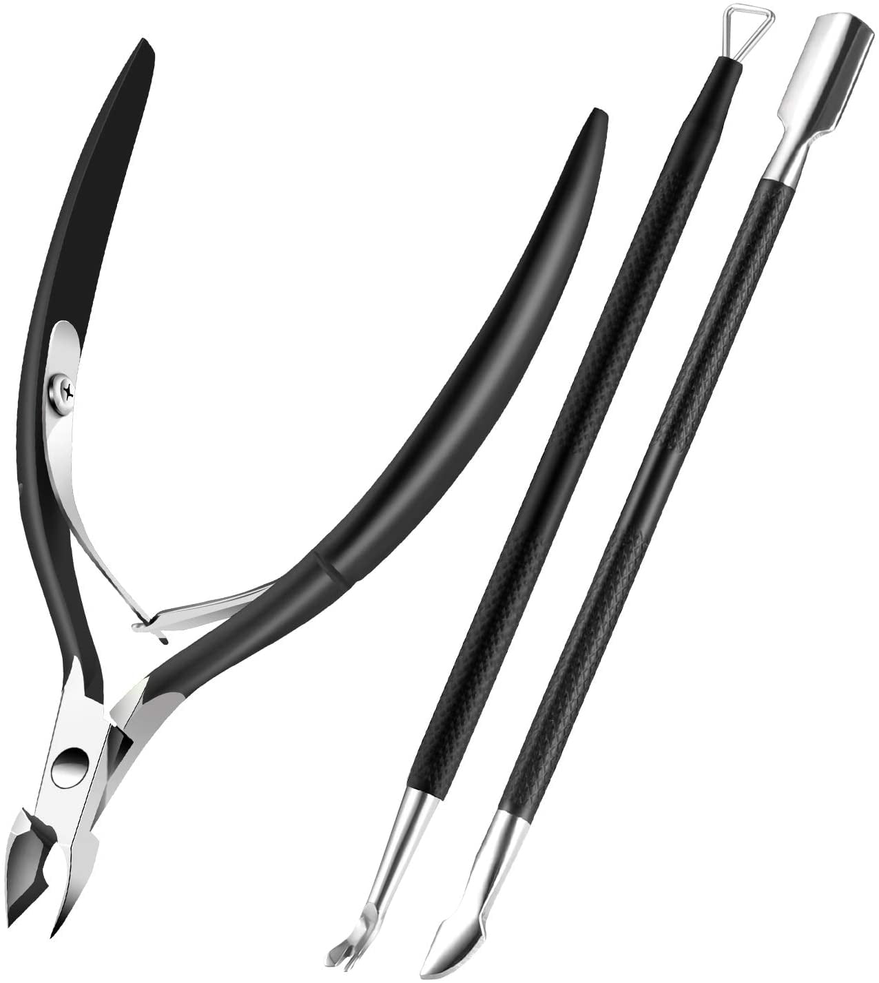 Cuticle Nipper ,with Cuticle Pusher Stainless Steel Cuticle Remover and Cutter Beauty Tool, for